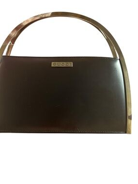 Designer style chic black handbag medium size